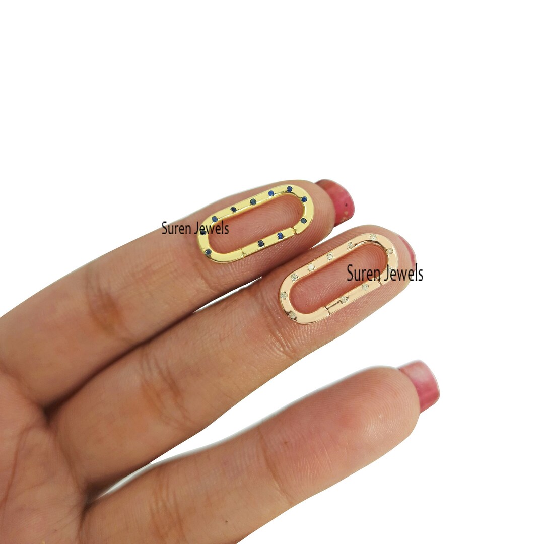 9K Yellow Gold Charm Holders, Wholesale Designer Lock Jewelry