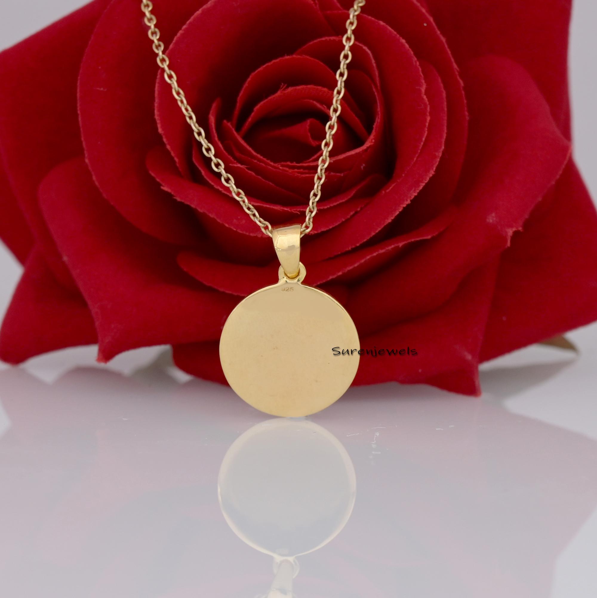 14K Yellow Gold Compass Pendant - Designer Charm (20mm) - View 3 - Suren Jewels | SKU: SJP3257
