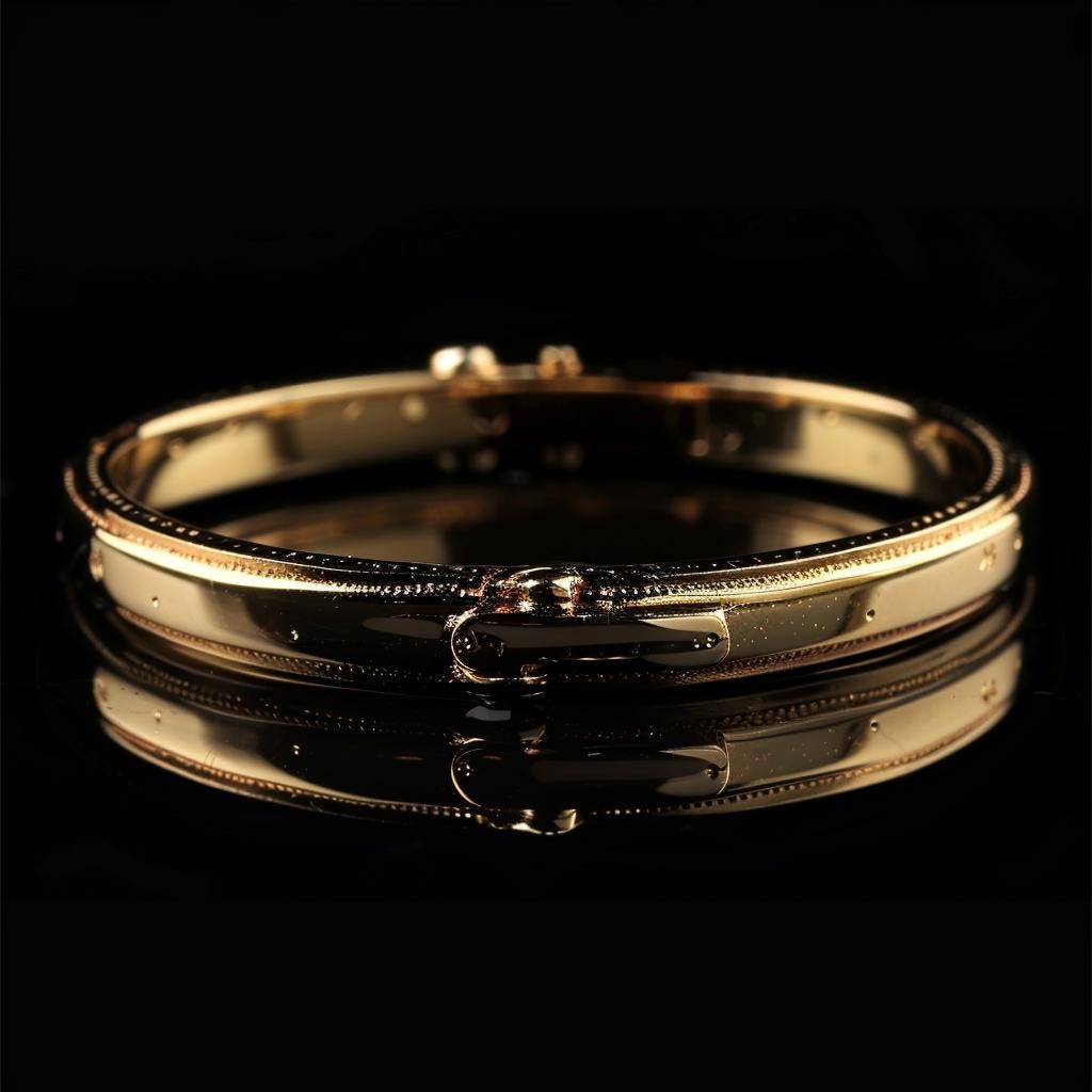 Solid 14k Gold Hinged Bangle: Dainty Oval Bracelet - View 3 - Suren Jewels | SKU: SJB310-SLYG-7I