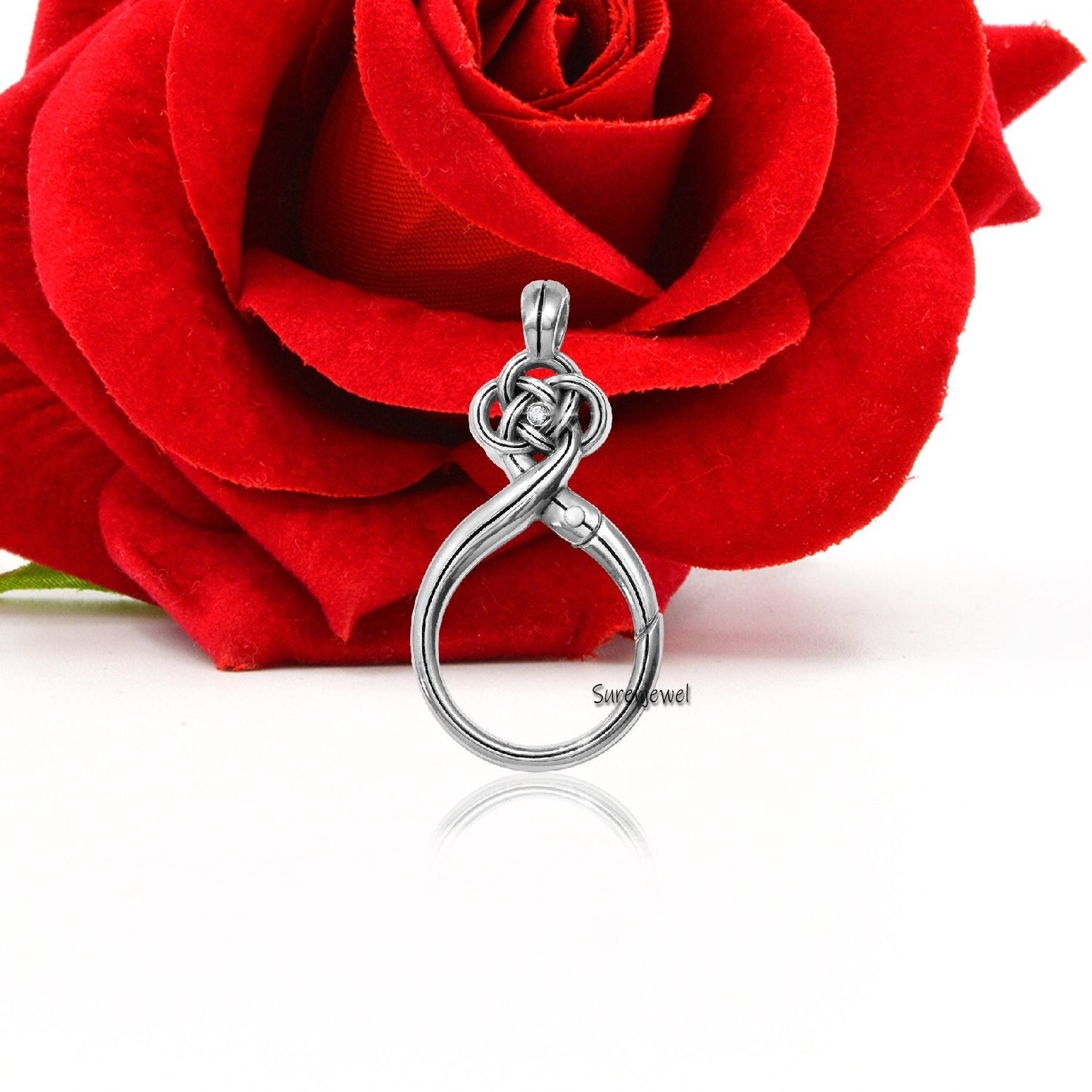 Handmade 14K Gold Diamond Charm Holder Pendant - View 7 - Suren Jewels | SKU: SJP1113-SLNSDI-25M