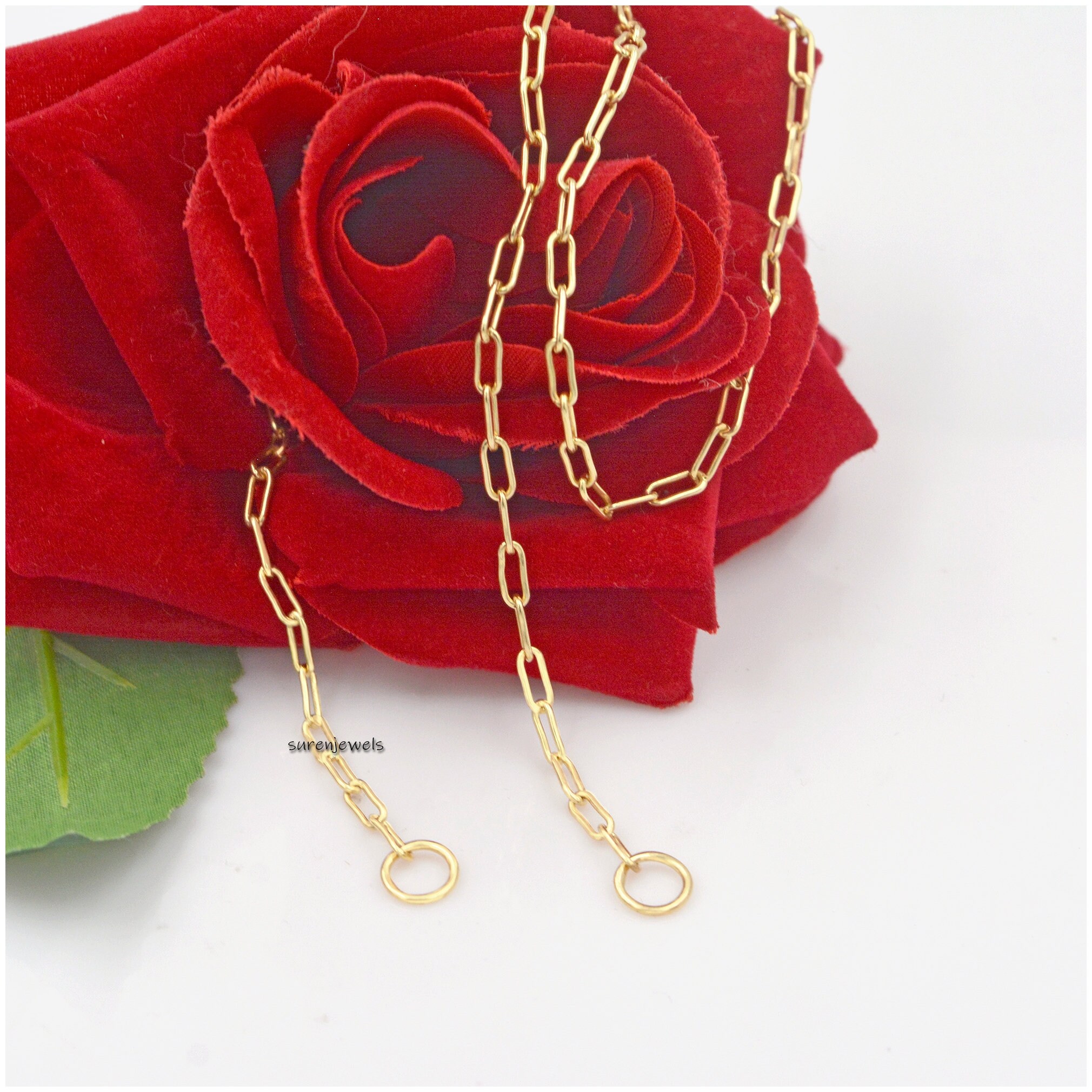 925 Silver Carabiner Cable Chain Necklace: Oval Link, Padlock Connector - View 2 - Suren Jewels | SKU: SJN36/ G6A-SLYG-6.6M-1