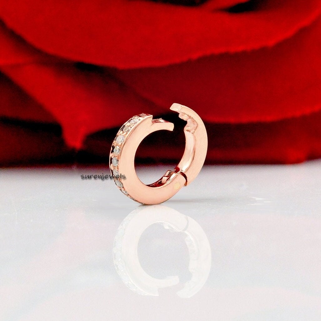 14K Gold Diamond Charm Enhancer: Multi Charm Holder - Suren Jewels | SKU: SJP686-14KWGDI-12M