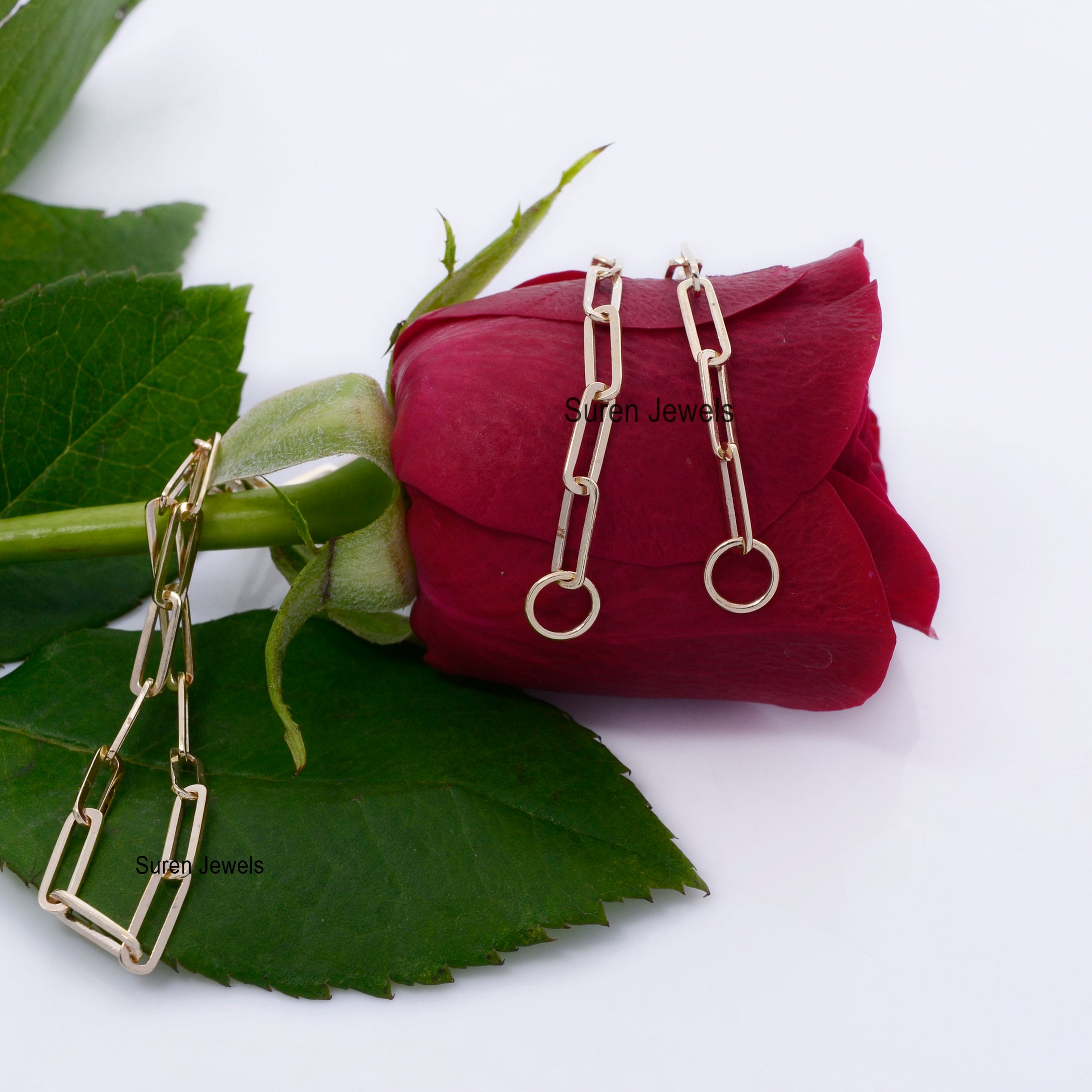 925 Sterling Silver Oval Link Chain: Small Drawn Link - View 7 - Suren Jewels | SKU: SJN47-SLYG/ G1-14KYG-10M-18I