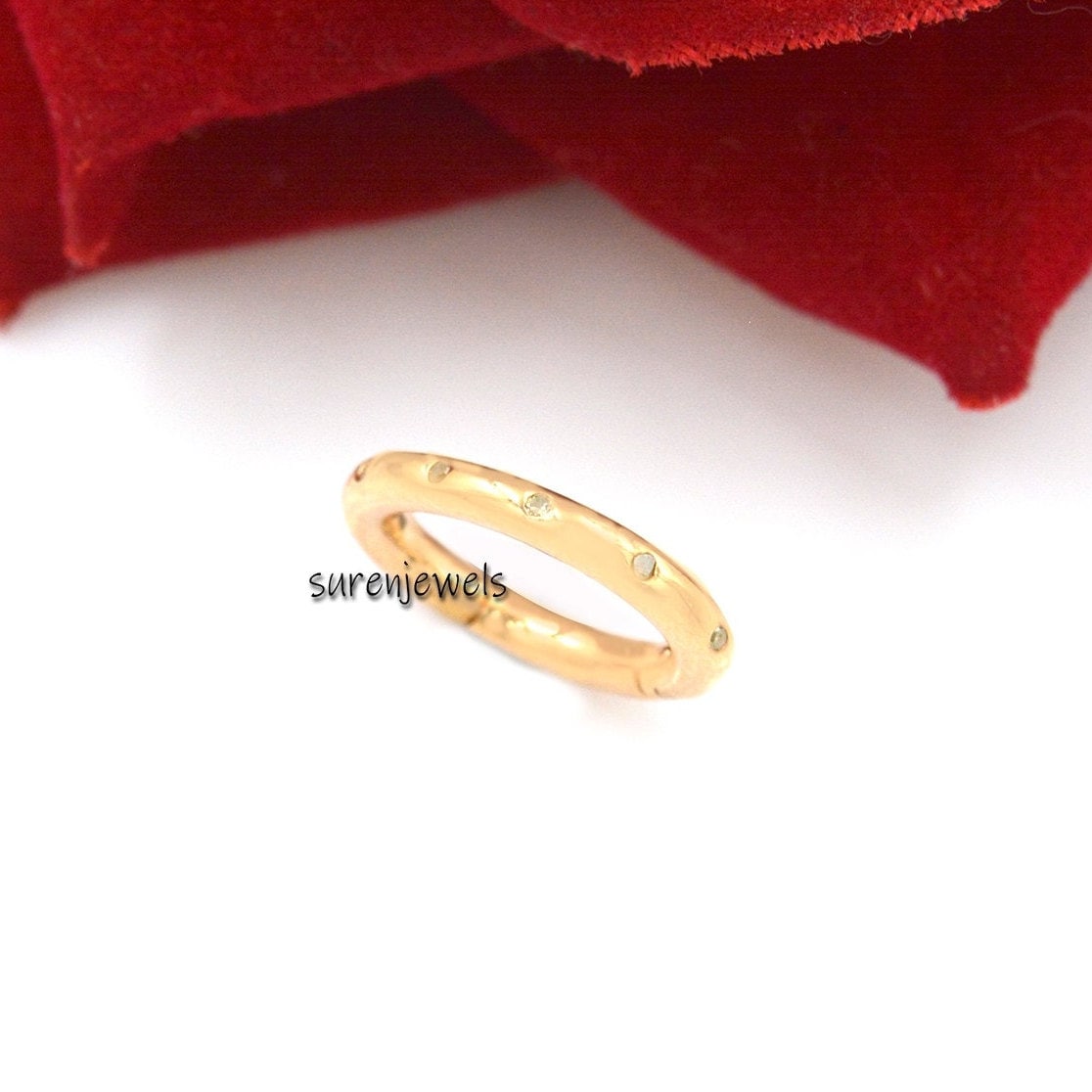 925 Silver Diamond Charm Lock: Oval Enhancer Clasp (15mm) - Suren Jewels | SKU: SJP1332-SLYGDI-15