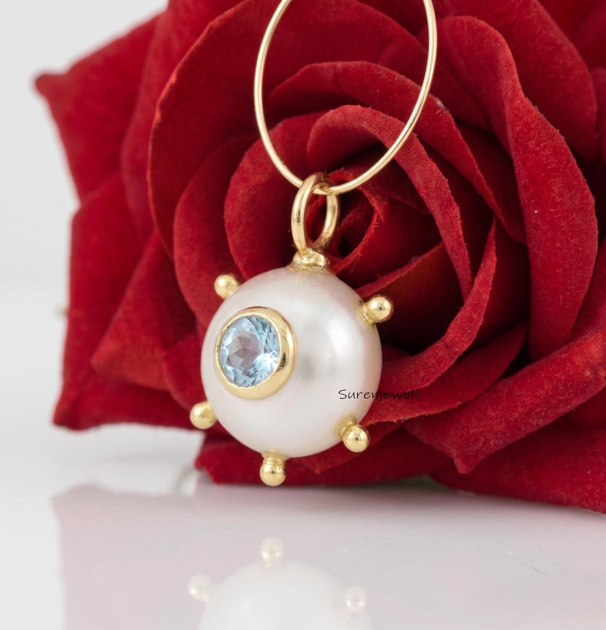 Pearl Ball Pendant, Gemstone Ball Pendant, Designer Ball Pendant, Handmade Ball Pendant, Gemstone Round Ball, Gemstone Drop P