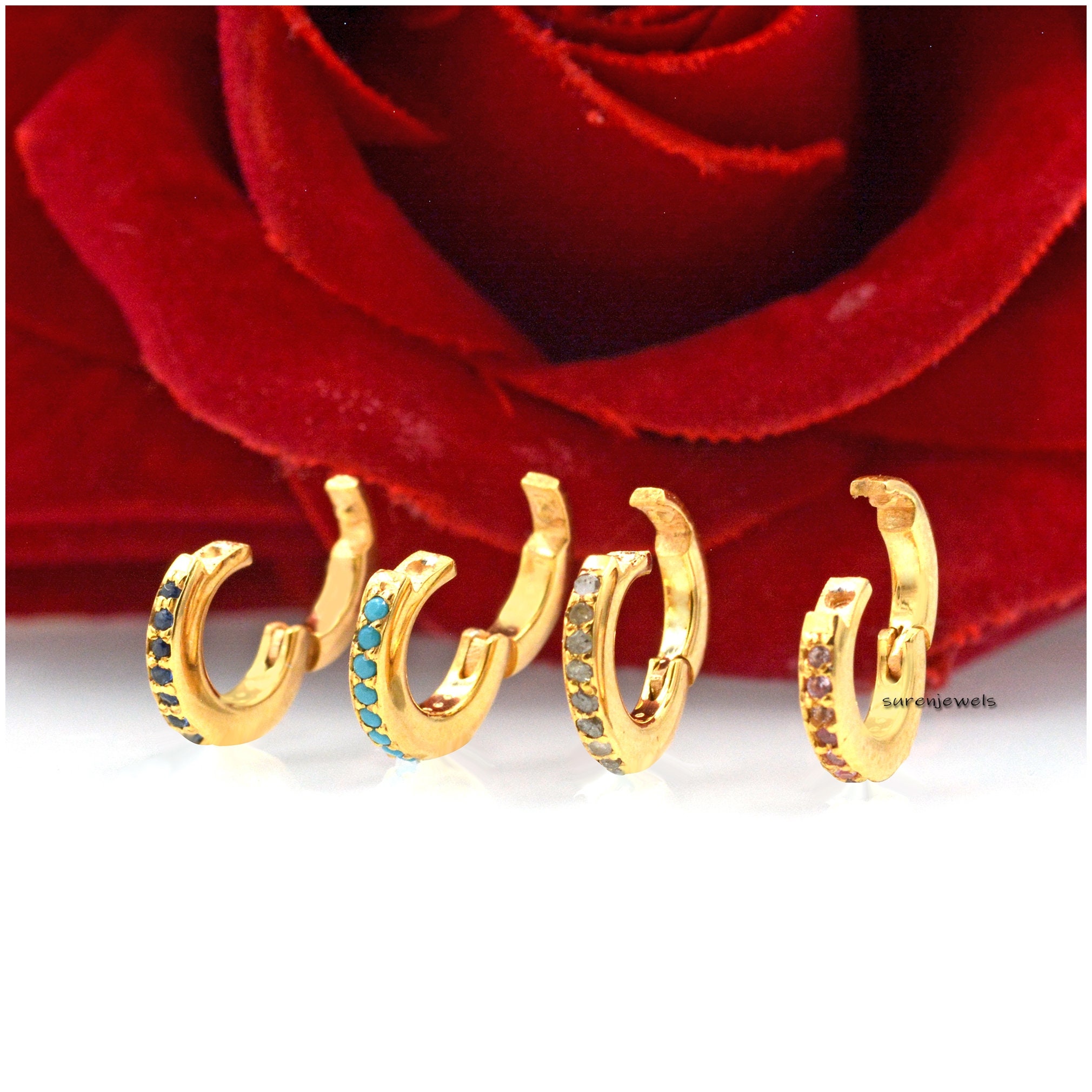 14K Gold Diamond Charm Enhancer: Multi Charm Holder - View 2 - Suren Jewels | SKU: SJP686-14KWGDI-12M