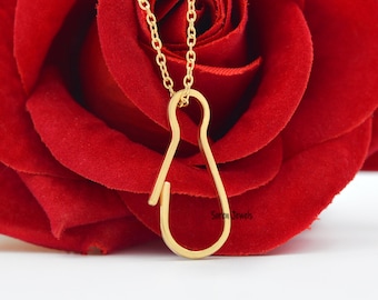 14K Gold Charm Enhancer: Durable Snap Lock Pendant Holder