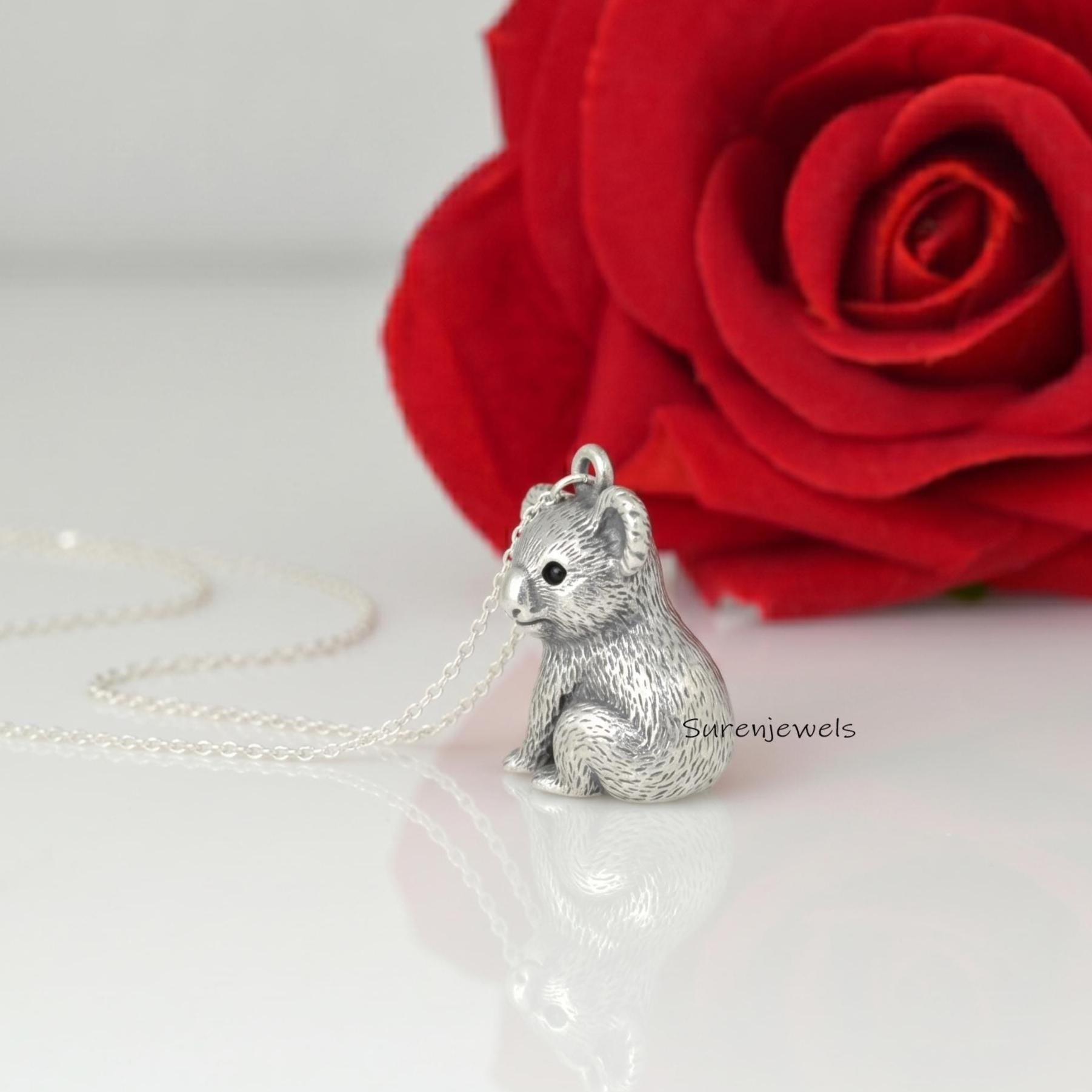 14k Gold Koala Pendant, Gold Koala Pendant, Dainty Koala Pendant, Gold Koala Jewelry, Koala Animal Pendant, Designer Koala Pe