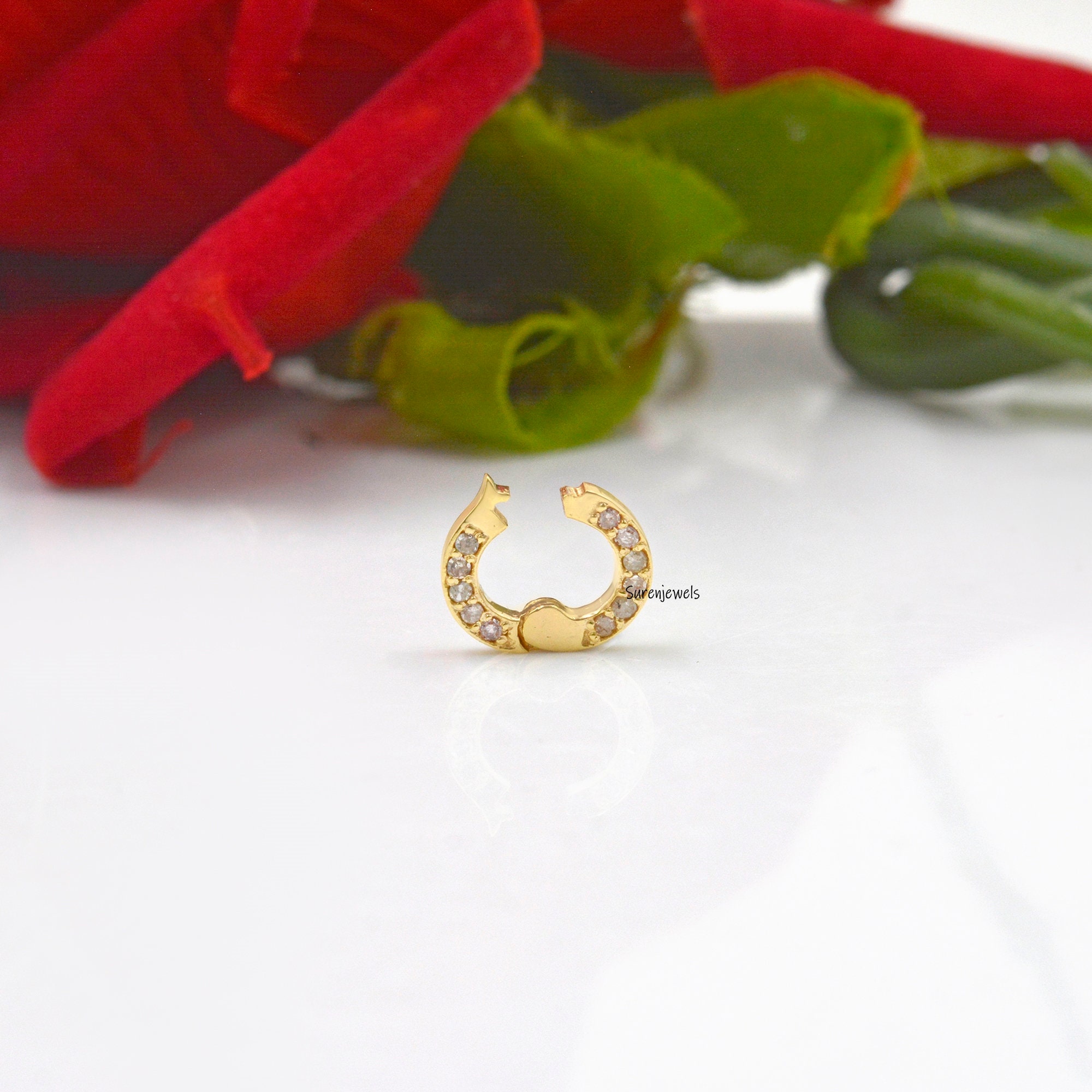 925 Silver Diamond Enhancer Lock Charm: Handmade Necklace Jewelry - View 6 - Suren Jewels | SKU: SJP943-SLYGDI