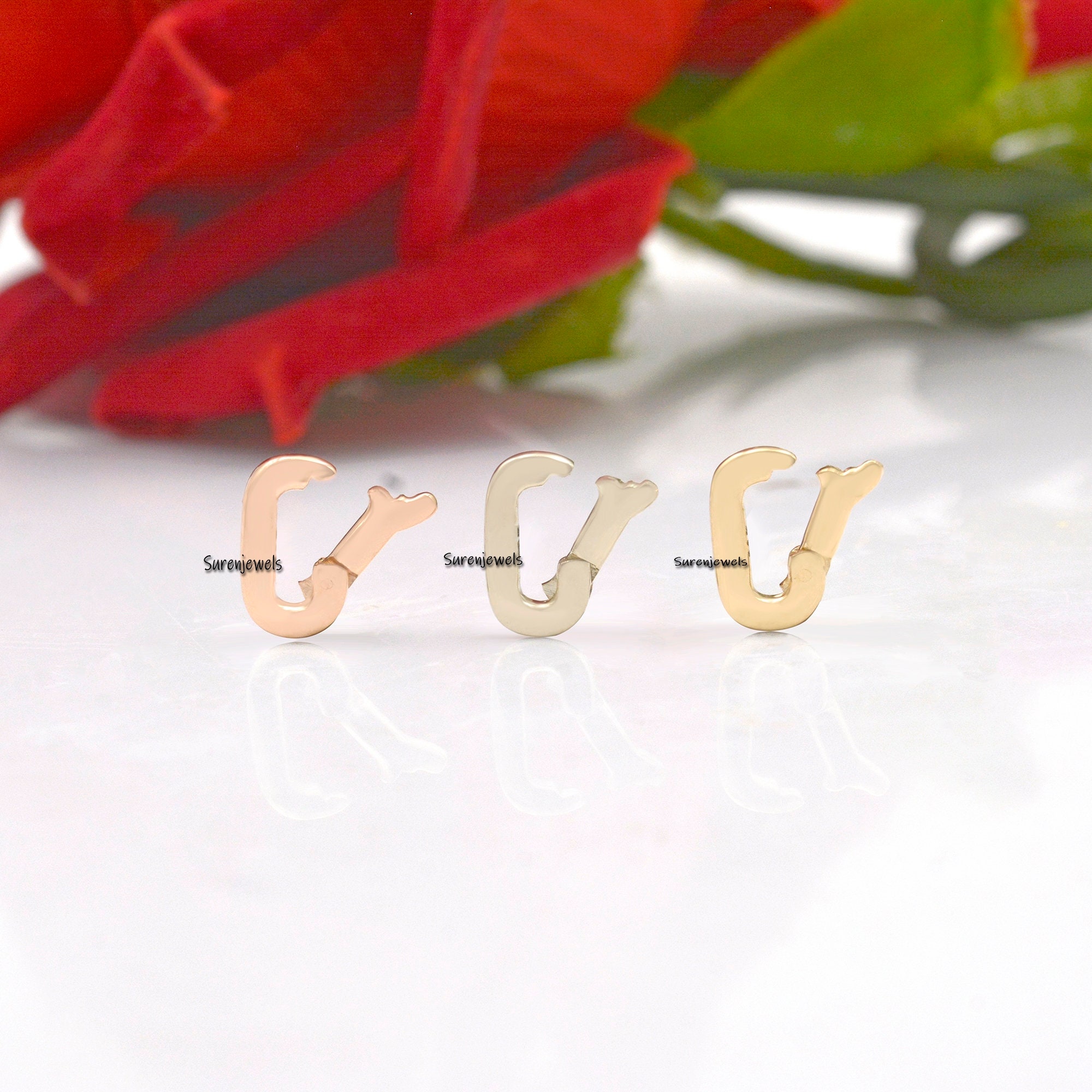14K Gold Charm Holder: Enhancer Link for Charms - View 3 - Suren Jewels | SKU: SJP956-14KYG-7M