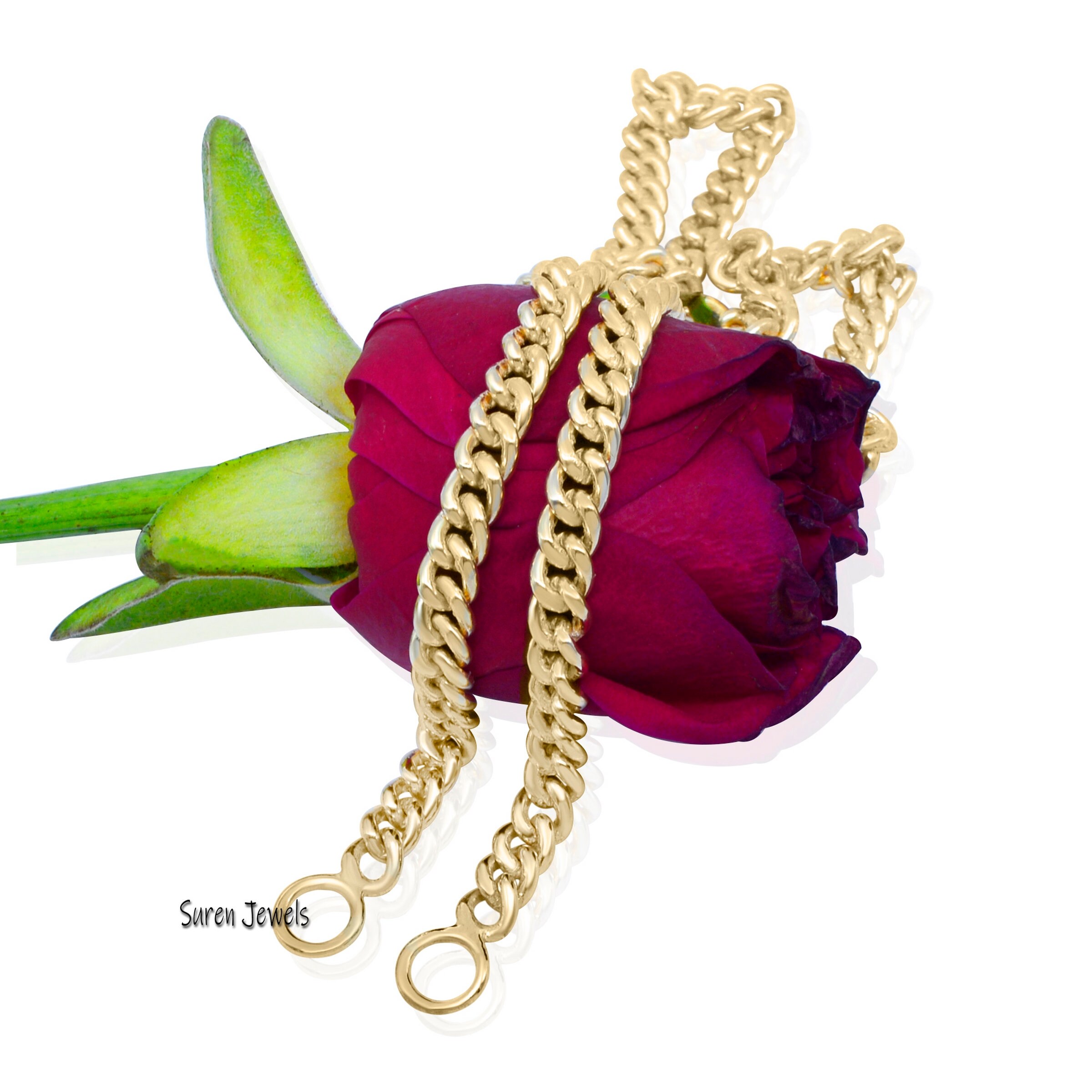 Oxidized 925 Sterling Silver Curb Chain Necklace - 18 Inch - View 6 - Suren Jewels | SKU: G17-SLOXYG-26I