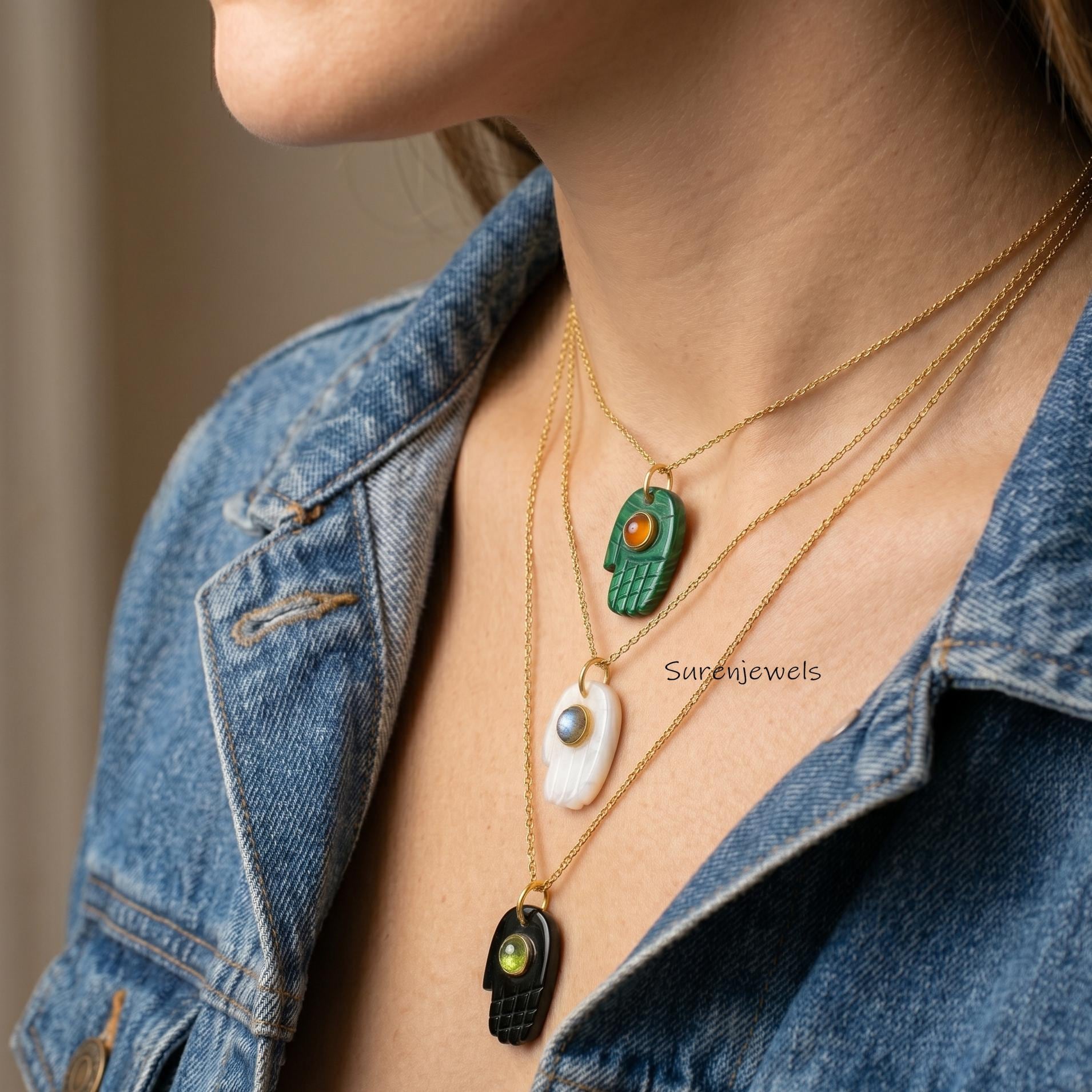 Lapis Figa Fist Pendant, Gold Lapis Lazuli Figa Fist Wearing Pendant, Gemstone Figa Pendant, Mano Figa Pendant, Good Luck Man