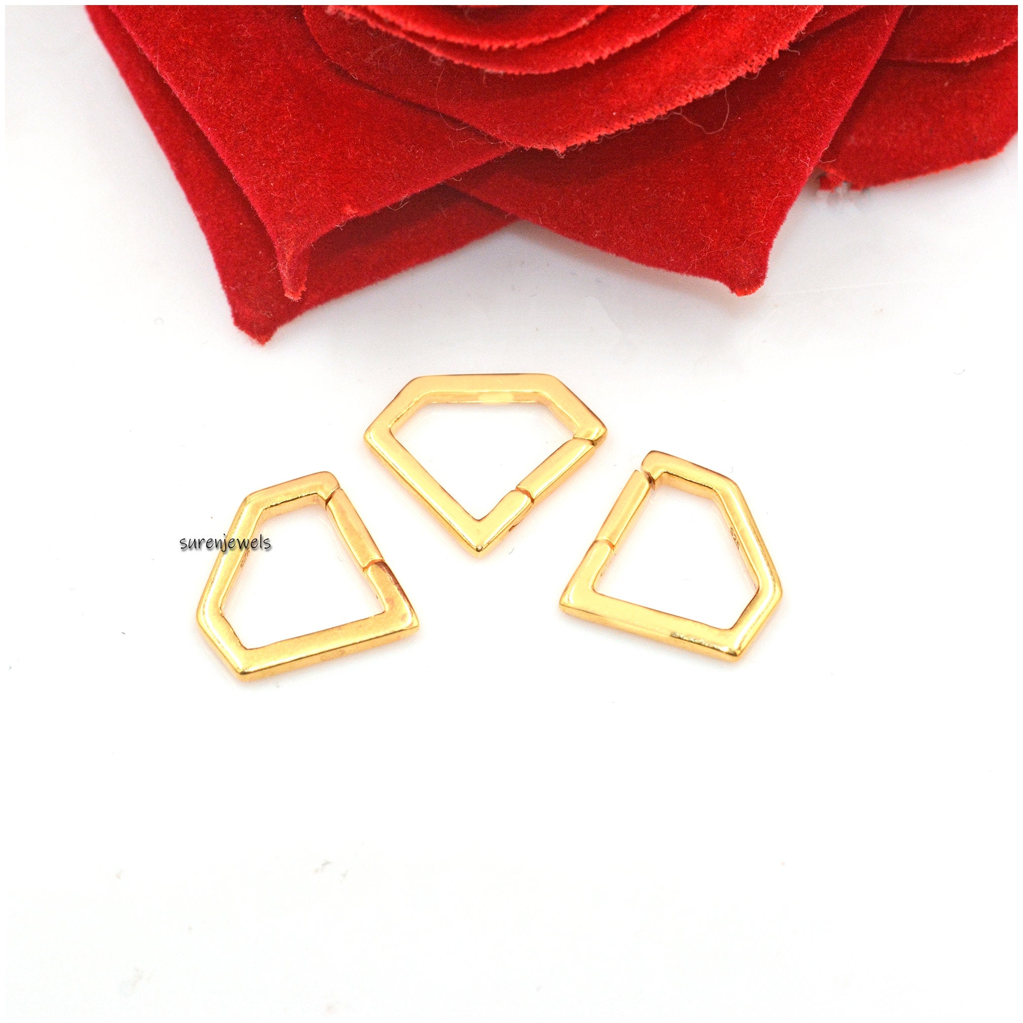 14K Gold Diamond Charm Connector: Openable Link Enhancer - View 5 - Suren Jewels | SKU: SJP638-