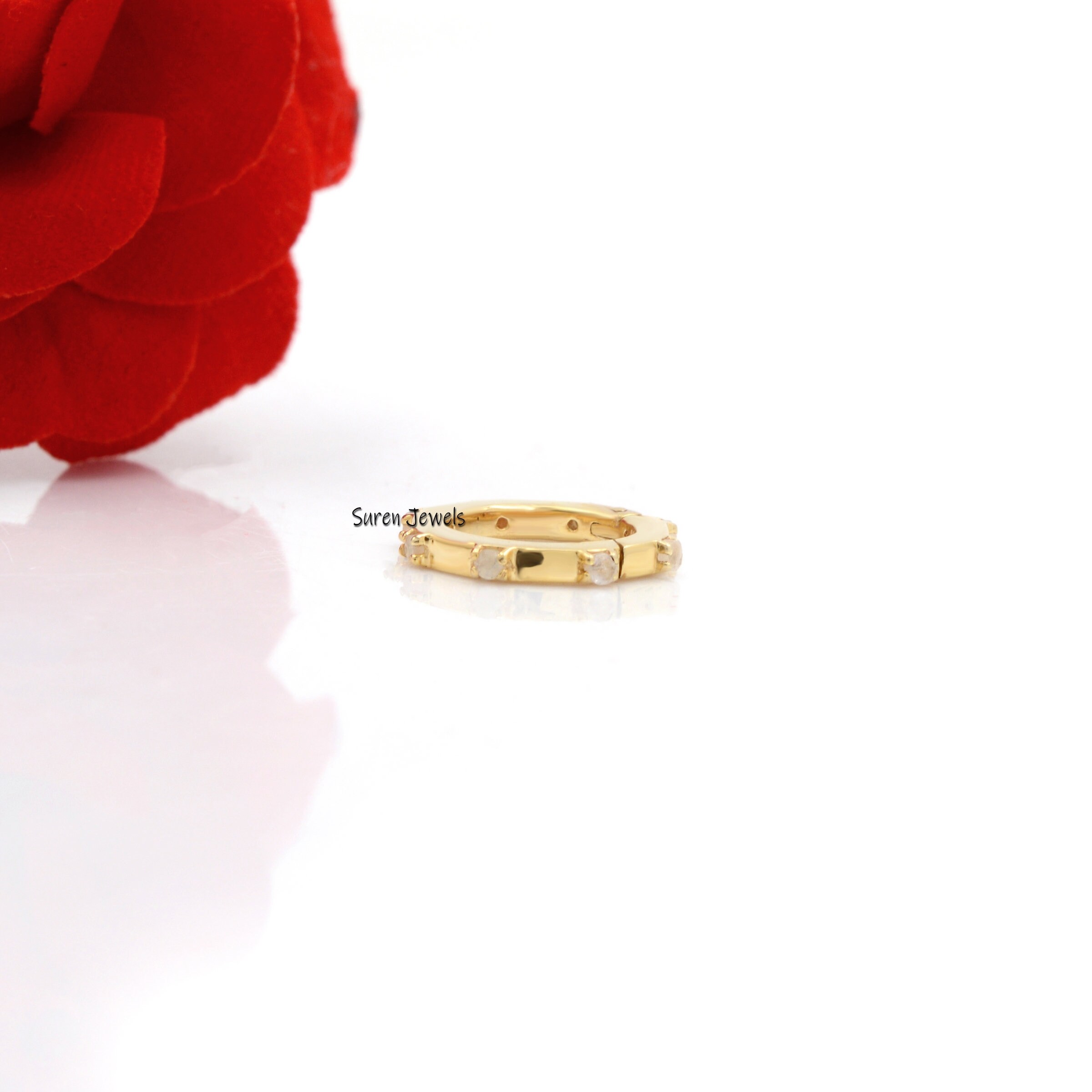14k Gold Turquoise Charm Enhancer: Round Charm Lock - View 7 - Suren Jewels | SKU: SJP529-14KYGTQ-12M
