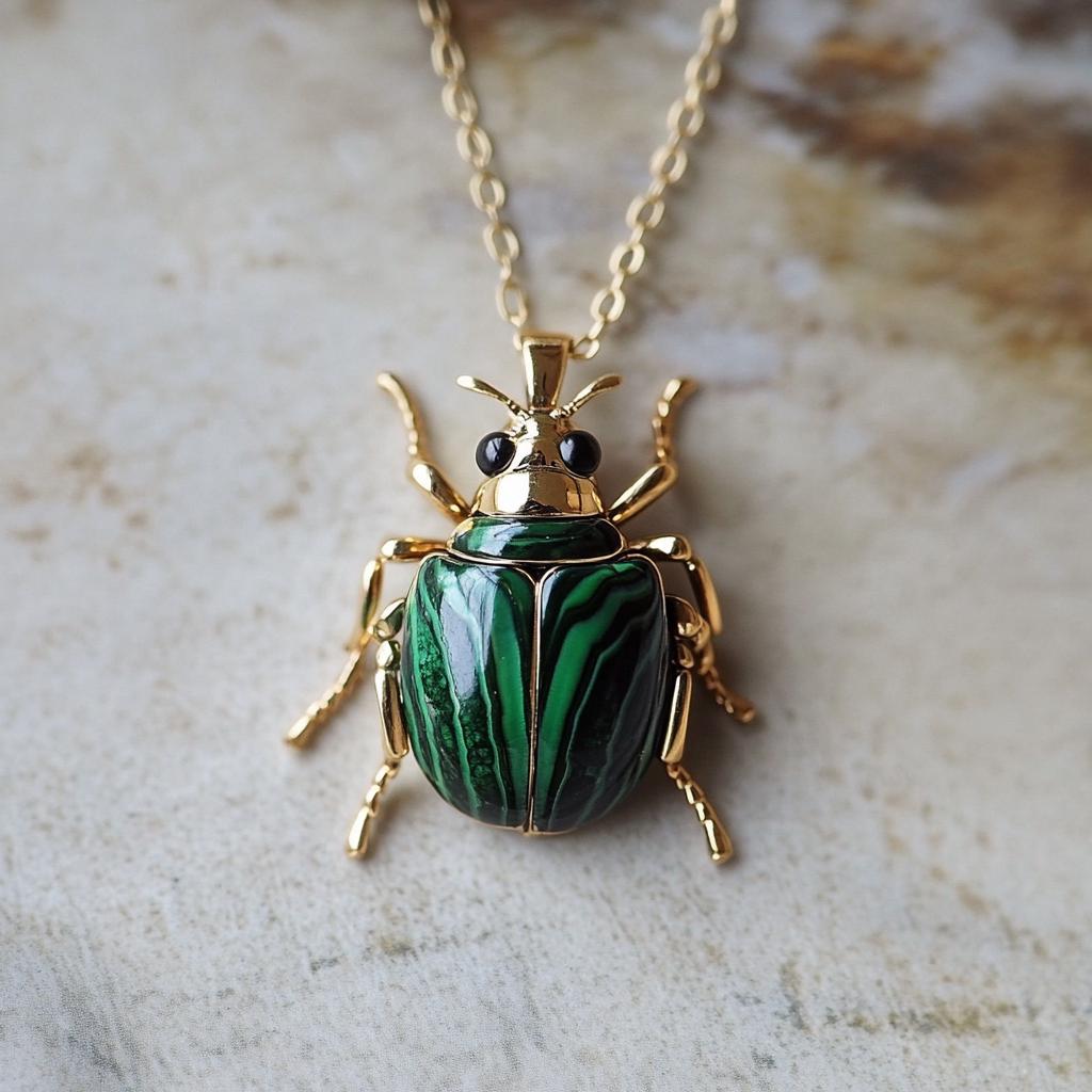 14K Gold Scarab Pendant, Hand Carved Egyptian Beetle Jewelry - View 4 - Suren Jewels | SKU: SJP4574-SLYGAZBKCZ-25M,SJP4961-SL