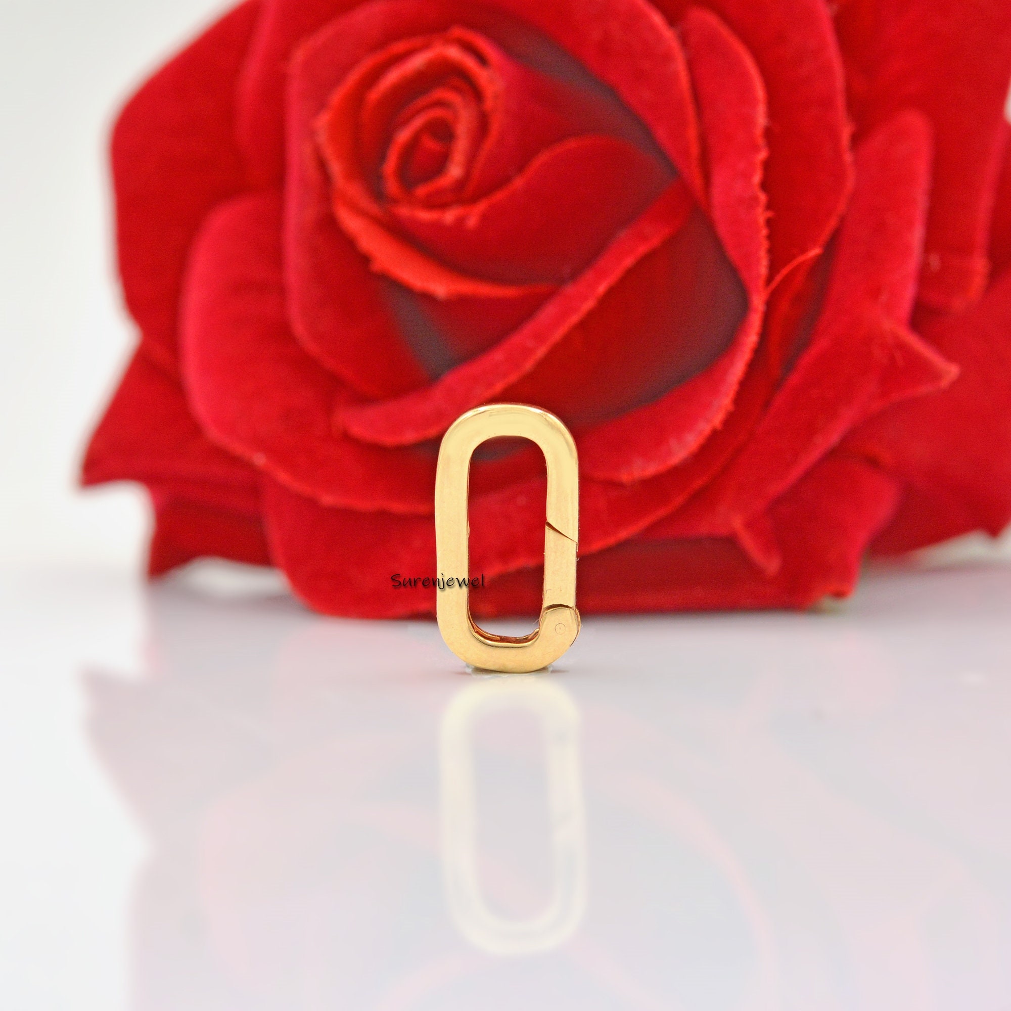 Pendentif Rehausseur De Caution En Or Jaune 14 Carats - Articulé, 10 Mm, Pour Breloque Ou Collier