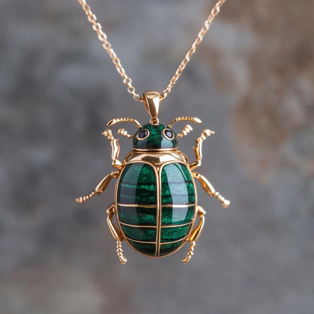 14K Gold Scarab Pendant, Hand Carved Egyptian Beetle Jewelry - View 5 - Suren Jewels | SKU: SJP4574-SLYGAZBKCZ-25M,SJP4961-SL