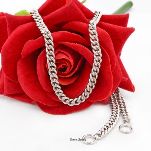 Handmade Sterling Silver Carabiner Curb Chain Necklace