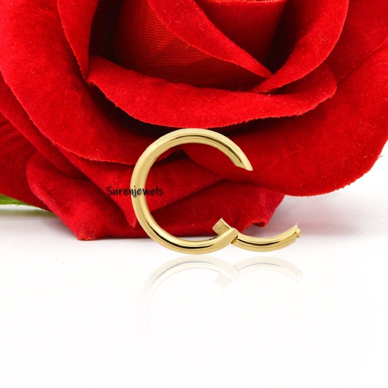 14k Gold Charm Enhancer: Round Multi-Charm Holder (12mm) - Suren Jewels | SKU: SJP1106-SLNS-12