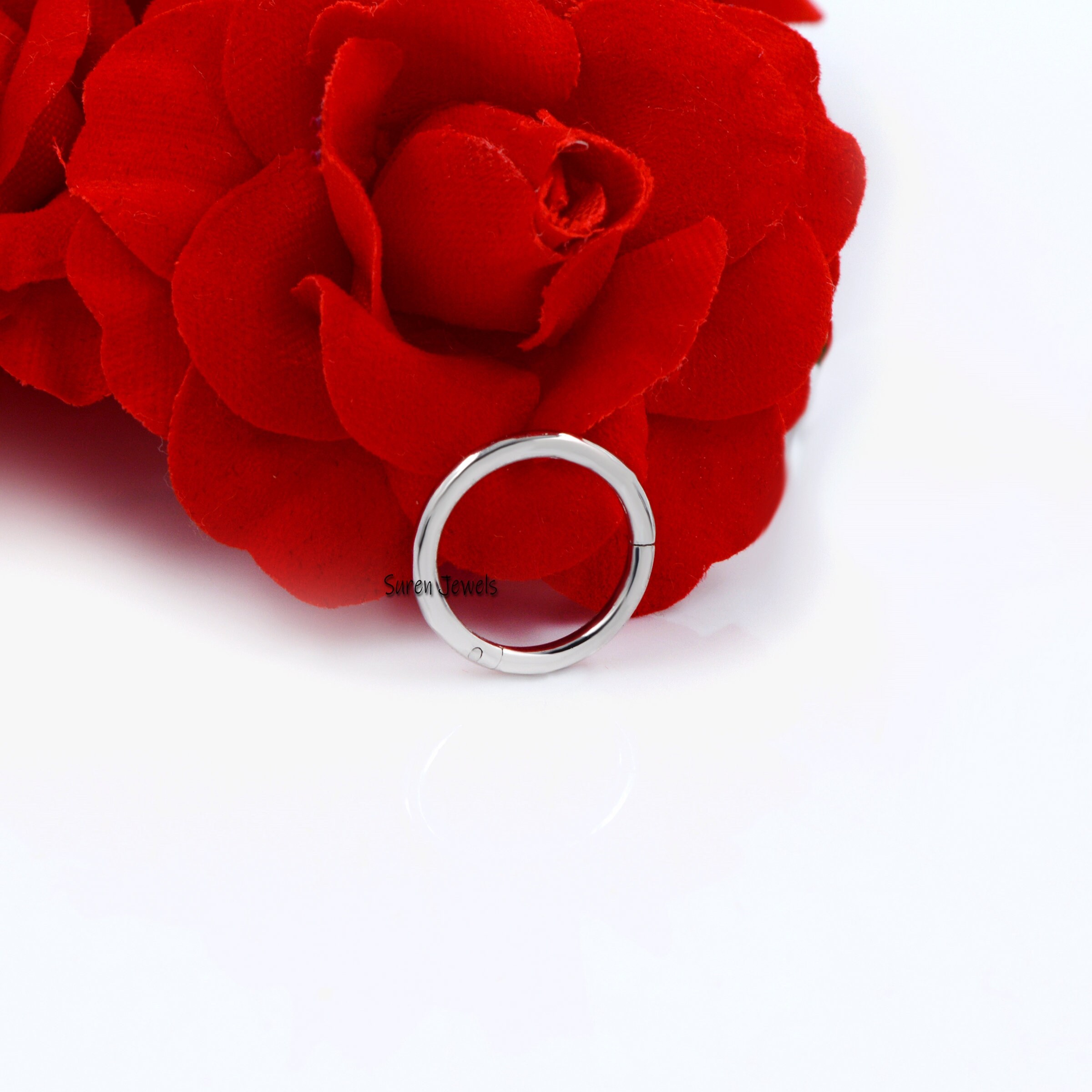 925 Silver Circle Charm Holder: Endless Clicker (15mm) - View 5 - Suren Jewels | SKU: SJP681-SLYG-15M
