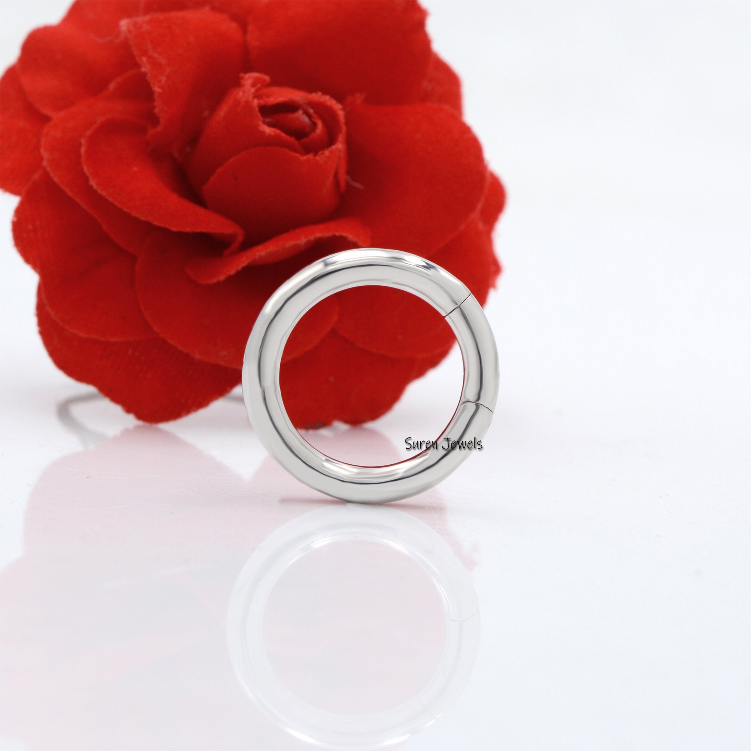 14K Yellow Gold Round Charm Enhancer - Handmade Gold Link - View 4 - Suren Jewels | SKU: SJP482-SLYG-20M