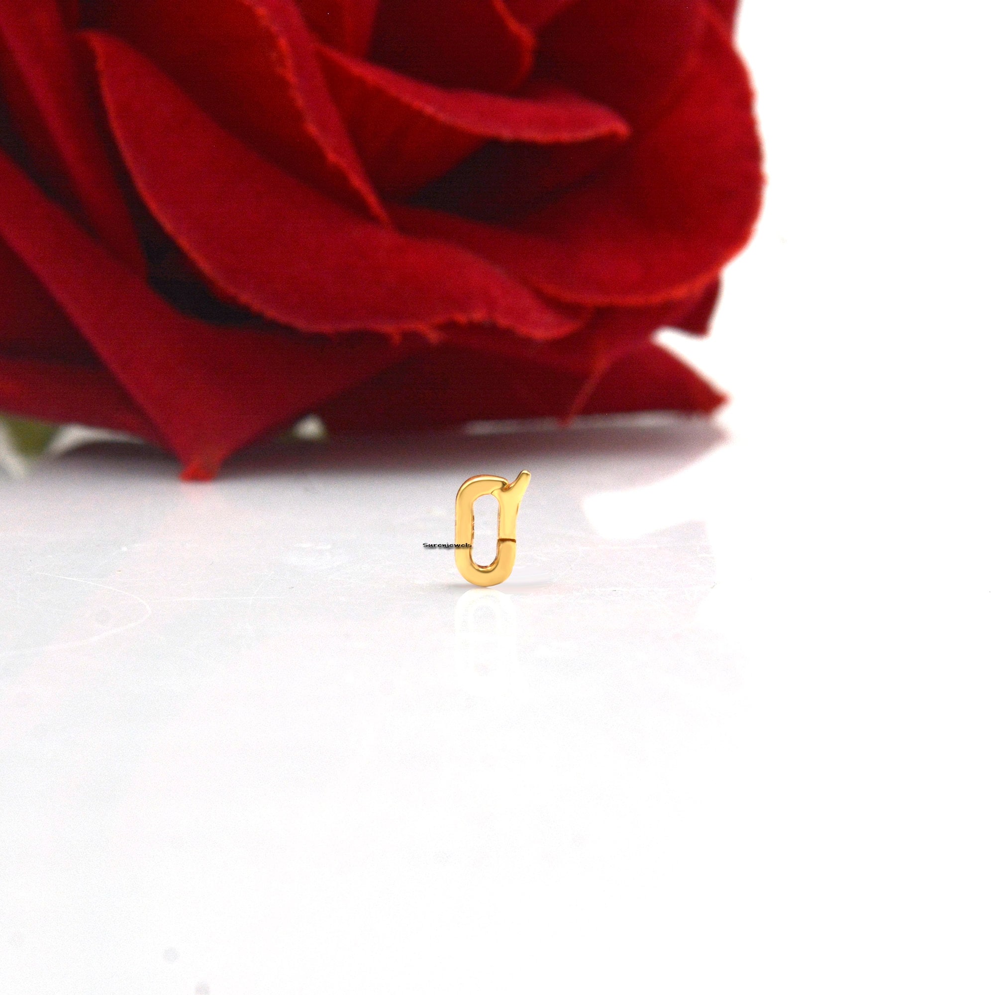 14K Gold Charm Holder: Enhancer Link for Charms - View 6 - Suren Jewels | SKU: SJP956-14KYG-7M