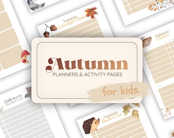 Fall Activity Planner for Kids: Printable Bucket Lists, Scavenger Hunts & Weekly Planner for Autumn and Halloween
