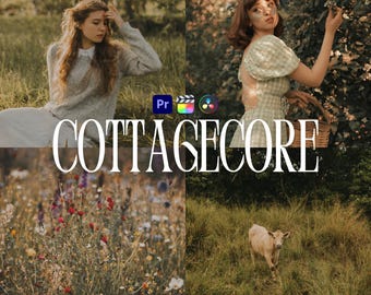 Cottagecore LUTs für Adobe Premiere Pro, 10 Video Luts, Weiche, stimmungsvolle, gemütliche, kinoreife ästhetische Vlog-Filter, Youtube-Bearbeitungsvorgaben