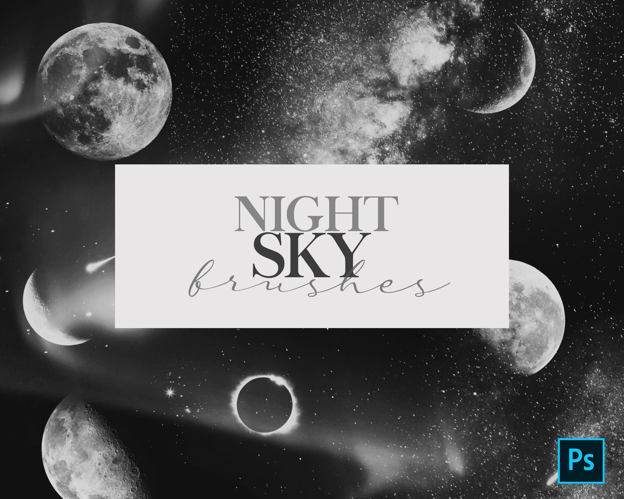 NIGHT SKY BRUSHES Starter Pack for Brushes Moon