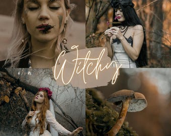 Witchy Lightroom Presets, 3 Mobile Presets, Goth Aesthetic, Spooky Halloween Vibes, Dark Moody Earthy Tones, Cinematic Instagram Filter