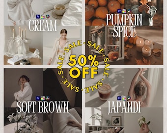 Warm Neutral LUT Bundle for Adobe Premiere Pro, 40 Video Luts, Final Cut Pro, Cozy Aesthetic, Cream, Brown, Japandi, Autumn Video Preset
