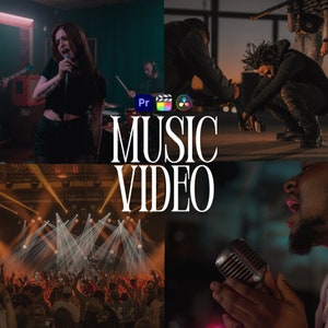 Music Video LUTs for Adobe Premiere Pro, 24 Video Luts, Final Cut Pro, Rock, Concert, Festival, Videographer, Grunge, Dark Moody Video Lut