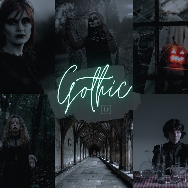 GOTHIC LIGHTROOM PRESET For Mobile & Desktop, Dark Moody Preset, Halloween Preset, Horror, Spooky, Scary, Creepy, Dark Blue Black Filter