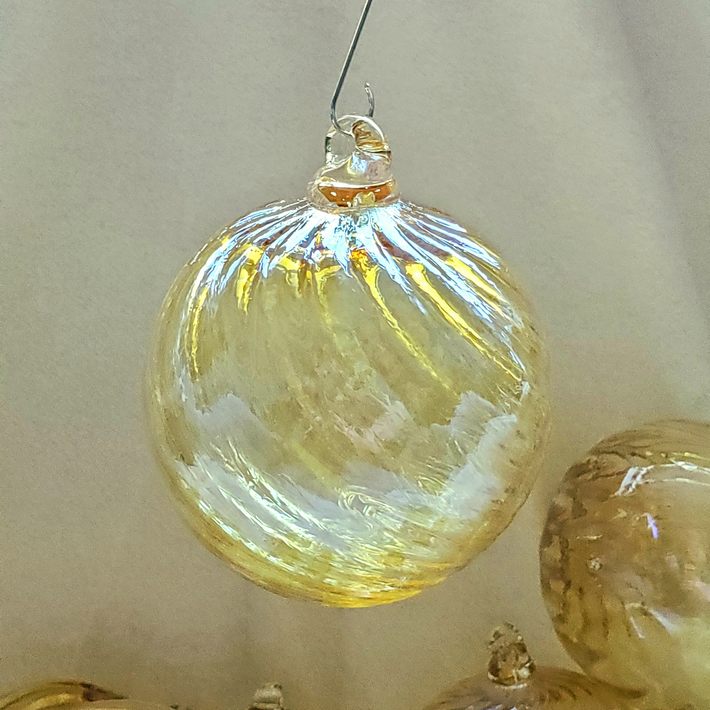 Vintage Style Handblown Gold Glass Ornament Etsy