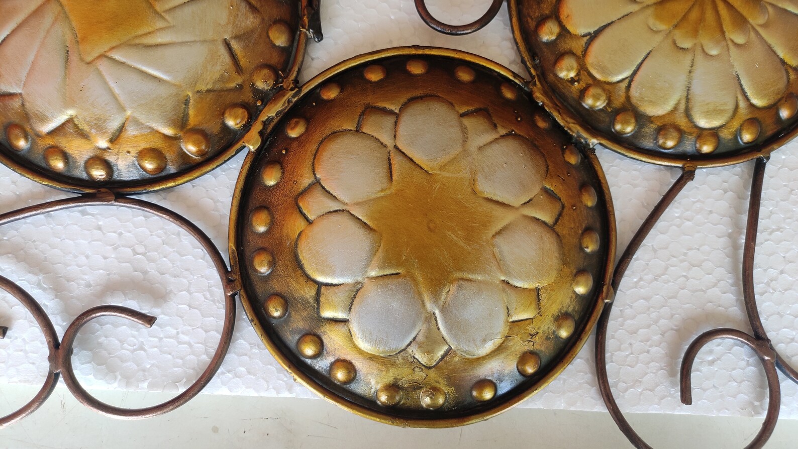 Antique Iron wall decor with antique gold finished Etsy