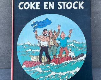 TINTIN - 1958 First edition Coke en Stock, French edition, Casterman book