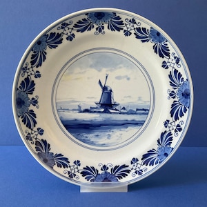 De Porceleyne Fles Delft 1905 wandbord met molendecor
