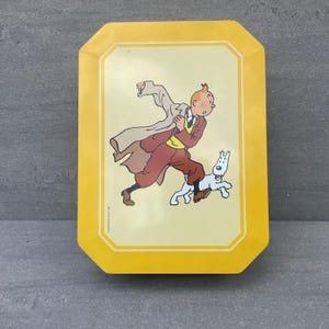 Limited edition Tintin Belgian Delacre biscuit box, 2002 Moulinsart, Hergé