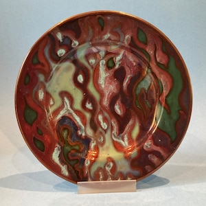 Zuid Holland Gouda Unique Metallique wall plate 1950s