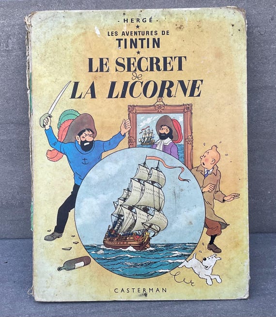 タンタン TINTIN アンティークフランスエスプリ TINTIN - 1947 Secret of the Unicorn ( Secret De La Licorne