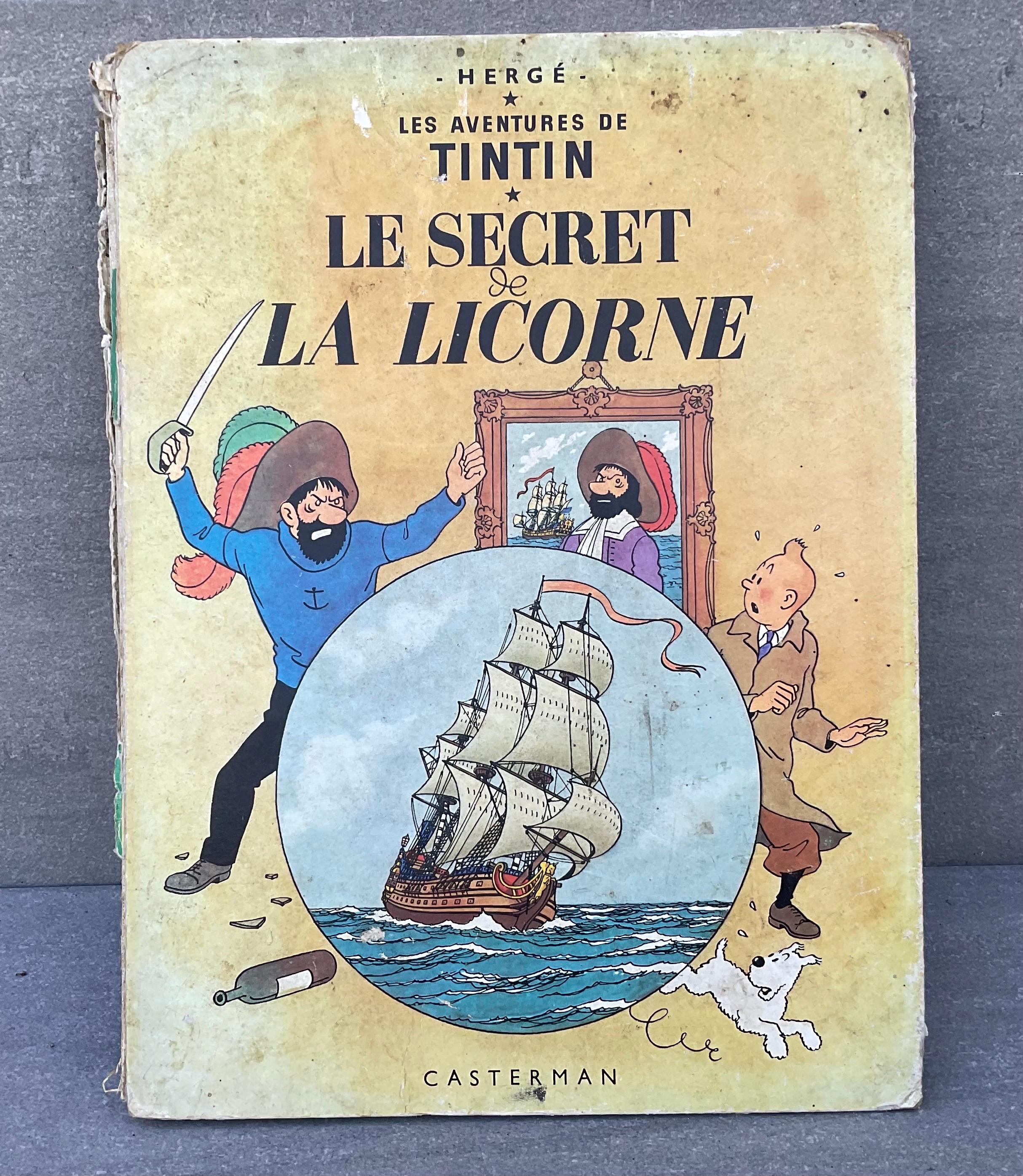 タンタン TINTIN アンティークフランスエスプリ TINTIN - 1947 Secret of the Unicorn ( Secret De La Licorne