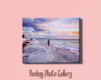 blue sky sea tree home decor digital print wall hanging sunrise sunset beach palm trees car christmas poster picture,photograph