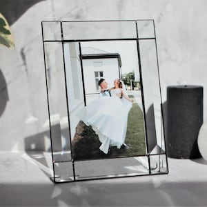 Fotorahmen facettiertes Glasmalerei des perfekten Autors und handgemachtes Wohndekor 10x15 cm