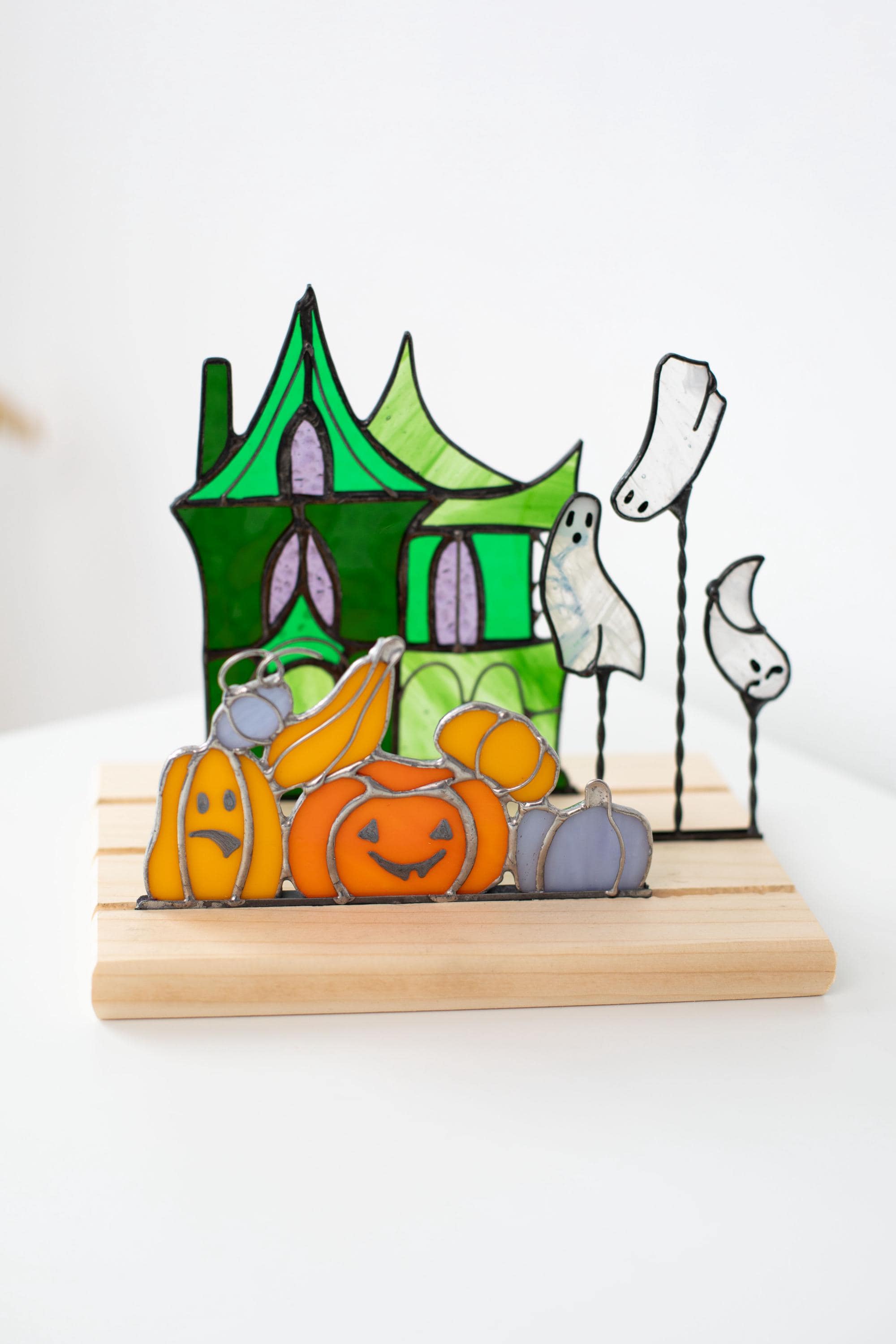 ステンドグラス - お化け屋敷 - 幽霊 - カボチャ - ハロウィンの装飾