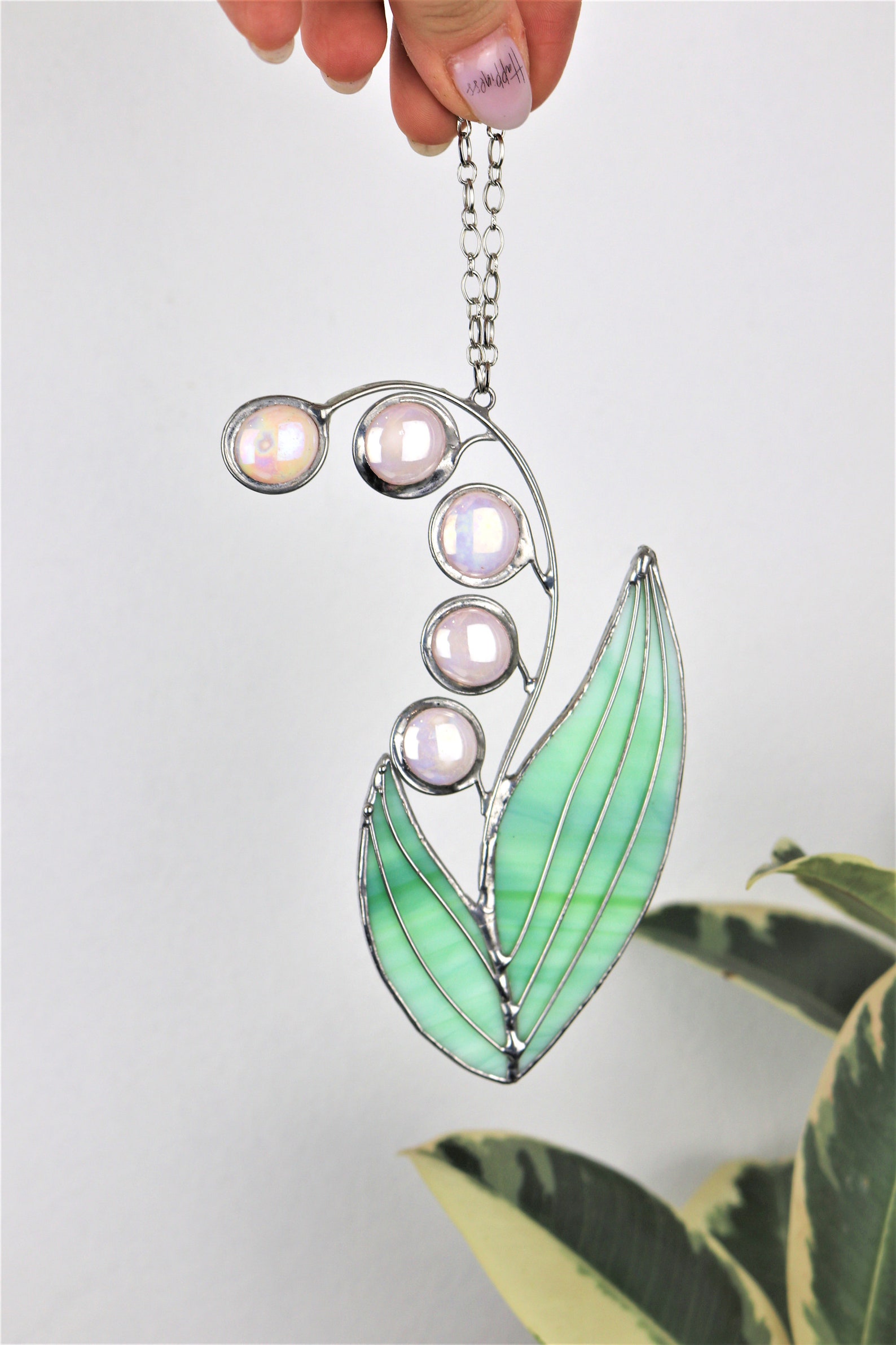 Suncatcher lily of the valley Stained glass lily of the valley | Etsy