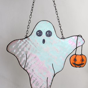 Funny halloween decor Suncatcher ghost Casper the friendly ghost halloween Halloween indoor decor Halloween kitchen art Mystical decor image 7