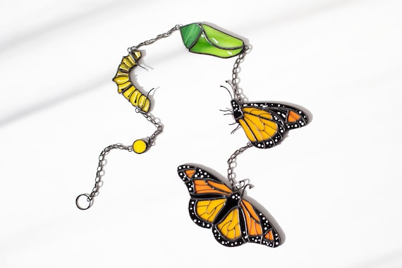 Butterfly Suncatcher Stained Glass Butterfly decor Butterflies Sun catchers Handmade gift Home decor accents Hanging decor Unique gift