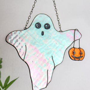 Funny halloween decor Suncatcher ghost Casper the friendly ghost halloween Halloween indoor decor Halloween kitchen art Mystical decor image 3