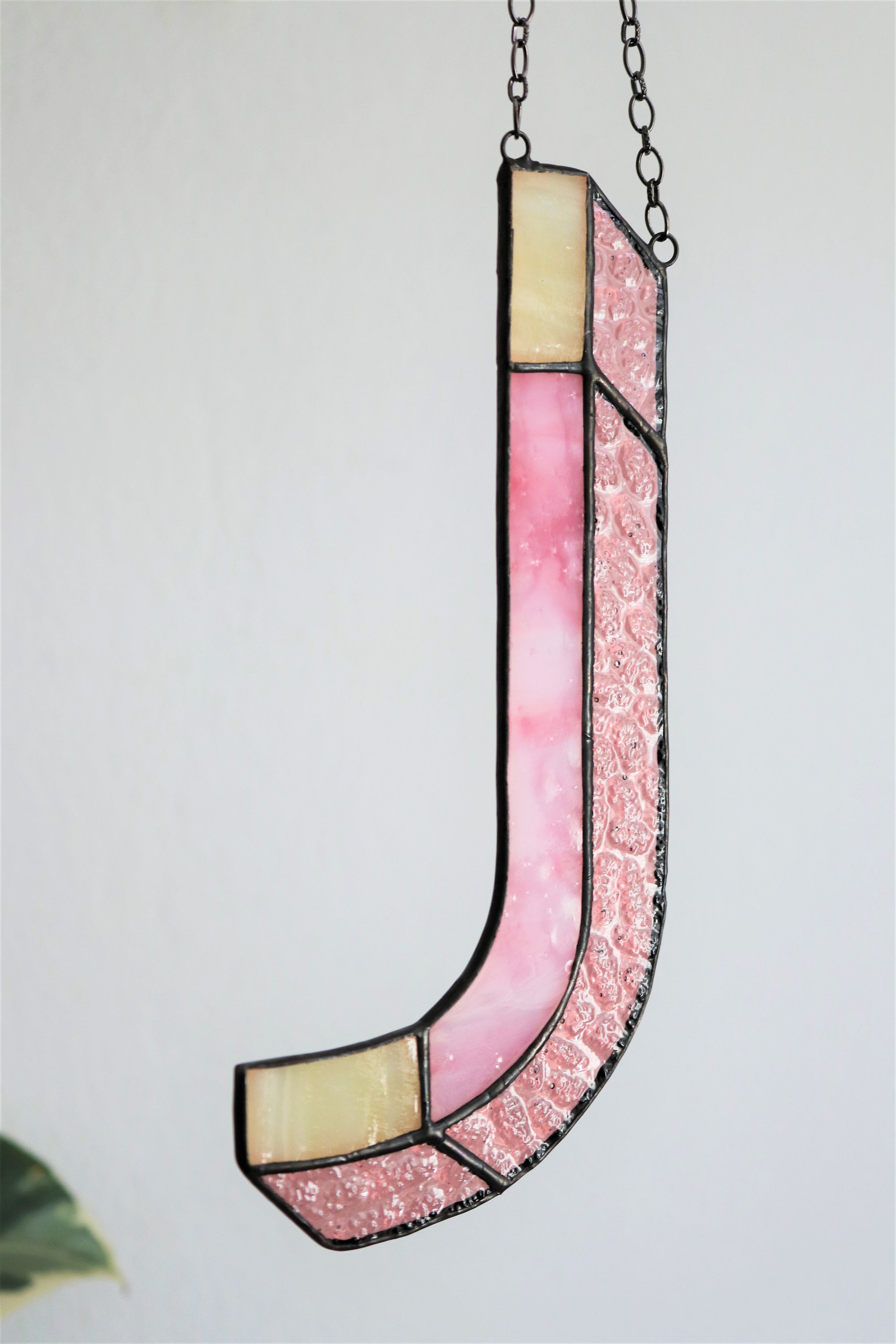 Stained glass letters for home and holiday decor In warm pink Etsy