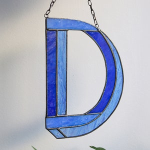 Stained Glass Letters for Home and Holiday Decor in Blue Colors Author ...